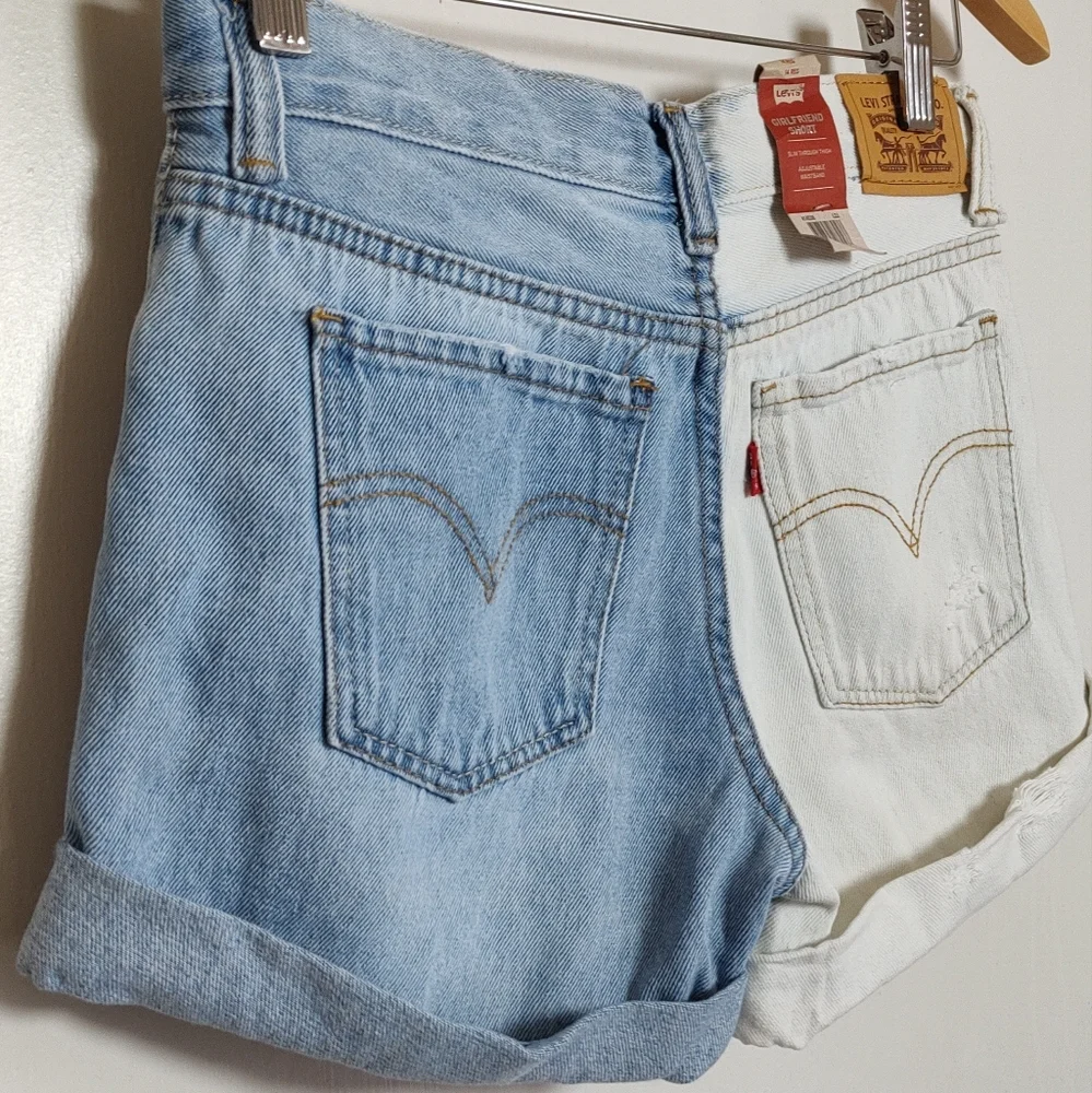 Levi's Girl's Two-Tone Denim Girlfriend Shorts